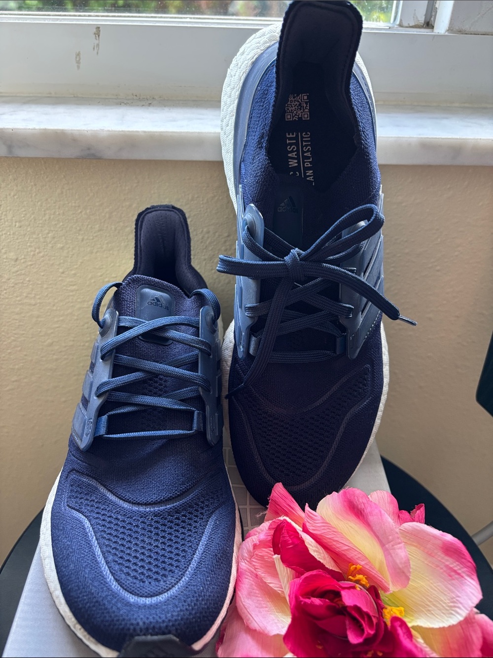 adidas Navy Athletic Running Shoes - Men's